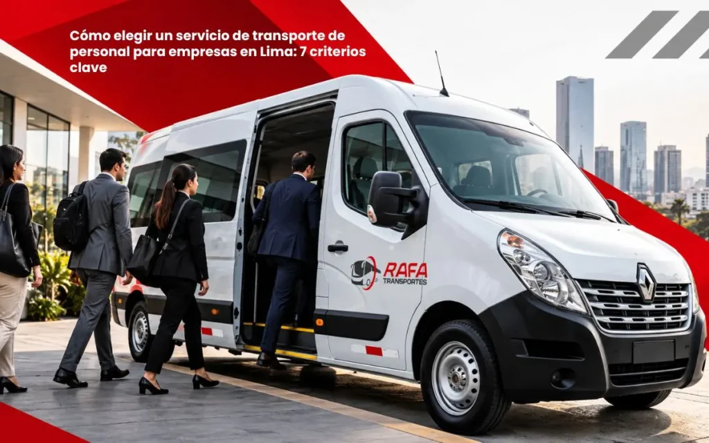 Minibús de Rafa Transportes para traslado de personal de empresas en Lima